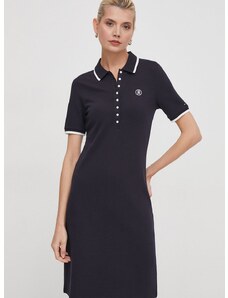 Šaty Tommy Hilfiger tmavomodrá farba, mini, rovný strih, WW0WW41275