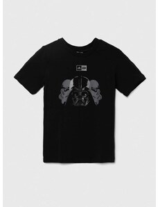 Detské tričko adidas x Star Wars čierna farba, s potlačou