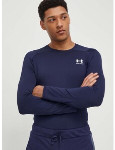 Tréningové tričko s dlhým rukávom Under Armour tmavomodrá farba, jednofarebný, 1361506