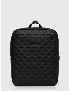 Kožený ruksak Emporio Armani pánsky, čierna farba, veľký, jednofarebný, Y4O444 Y142V