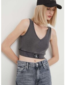 Top Calvin Klein Jeans dámsky,šedá farba,J20J223109