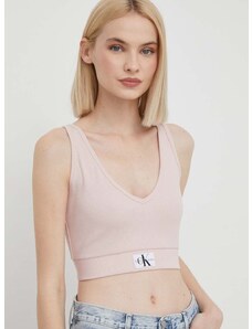 Top Calvin Klein Jeans dámsky,ružová farba,J20J223356