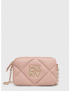 Kožená kabelka Dkny ružová farba, R41EBB85