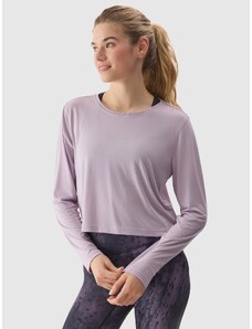4F Dámske tričko na jogu s dlhým rukávom z prísadou modalu - fialové