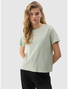 4F Dámske tričko z organickej bavlny bez potlače - zelené