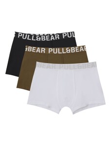 Pull&Bear Boxerky svetlosivá / olivová / čierna / biela