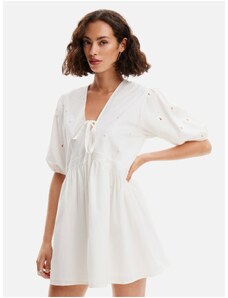Women's White Mini Dress Desigual Lombard - Women