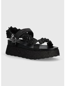 Sandále Liu Jo FRIDA 28 dámske, čierna farba, na platforme, SA4143EX074S1013