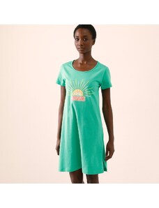 Blancheporte Nočná košeľa s krátkymi rukávmi a potlačou slnka zelená 036