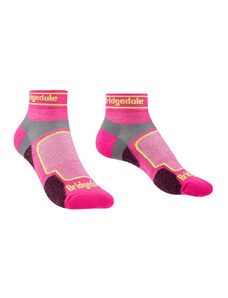 Bežecké ponožky Bridgedale Trail Run UL T2 CS Low Wmn L / pink