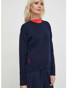 Bavlnený sveter Polo Ralph Lauren tmavomodrá farba, tenký, 211898583