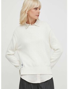 Bavlnený sveter Polo Ralph Lauren béžová farba, tenký, 211898583