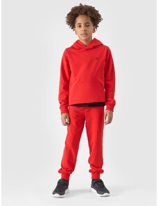 4F Chlapčenské teplákové nohavice typu jogger - oranžové