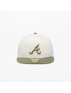Šiltovka New Era Atlanta Braves MLB White Crown 59FIFTY Fitted Cap Ivory/ New Olive