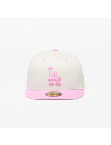 Šiltovka New Era Los Angeles Dodgers White Crown 59FIFTY Fitted Cap Ivory/ Pink