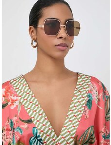 Slnečné okuliare Gucci dámske, zlatá farba, GG1434S