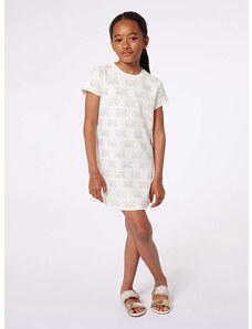 Dievčenské šaty Michael Kors béžová farba, mini, rovný strih