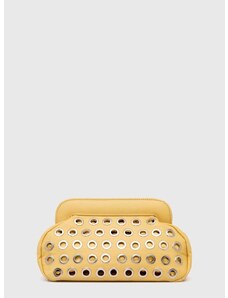Kožená listová kabelka Gestuz žltá farba,10908930