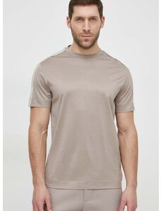 Tričko Emporio Armani pánske, béžová farba, jednofarebný, 3D1TD3 1JUVZ