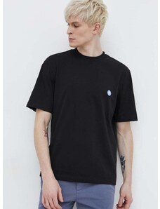 Bavlnené tričko Hugo Blue pánsky, čierna farba, jednofarebný, 50519984