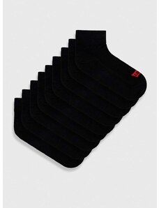 Ponožky Levi's 9-pak čierna farba