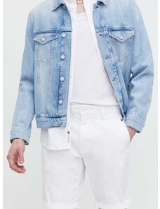 Šortky Tommy Jeans pánske,biela farba,DM0DM18812