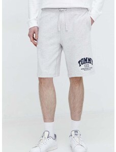Bavlnené šortky Tommy Jeans šedá farba, DM0DM18799
