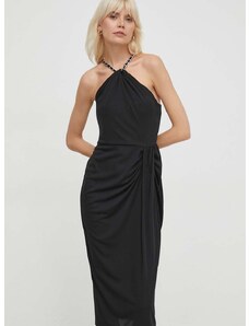 Šaty Lauren Ralph Lauren čierna farba, mini, rovný strih, 250933432