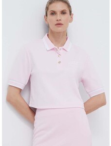 Polo tričko Guess ARLETH dámsky, ružová farba, V4GP25 KBXQ2