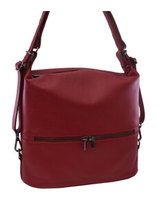 Mercucio Dámska kožená kabelka červená 250701