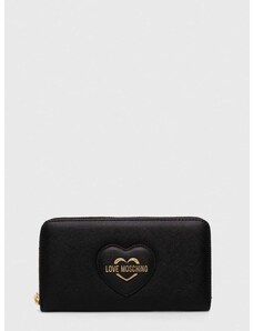 Peňaženka Love Moschino čierna farba