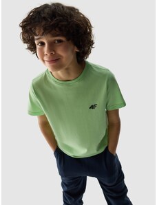 4F Chlapčenské tričko bez potlače - zelené