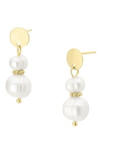 Manoki Luxusní perlové náušnice Debora - chirurgická ocel