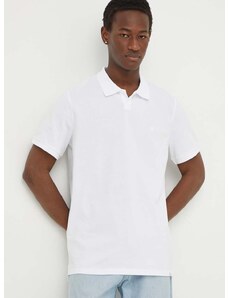 Bavlnené polo tričko Les Deux biela farba, jednofarebný
