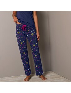 Blancheporte Dlhé pyžamové nohavice Estrella s potlačou hviezdičiek námornická modrá 040