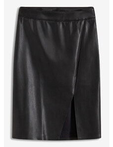 bonprix Ceruzková sukňa, koženková, farba čierna