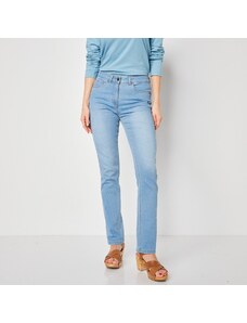 Blancheporte Strečové rovné džínsy zapratá modrá 040