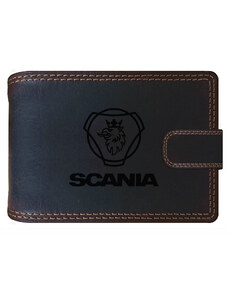 SCANIA kožená pánska peňaženka pre vodičov a truckerov