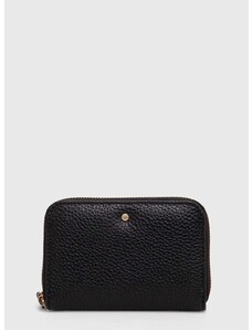 Kožená peňaženka Geox D35K3G-00046 D.WALLET dámsky, čierna farba