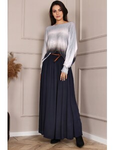 Fashionweek Dlhá sukňa zo vzdušného materiálu + opasok Z513