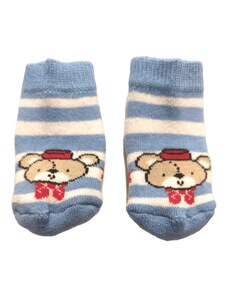 Tombiš Froté ponožky pre novorodenca modré - Teddy, veľ. 0-3 mesiace