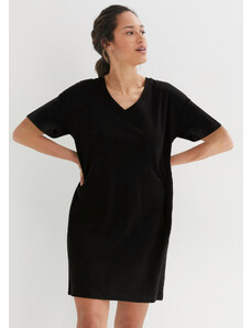bonprix Úpletové šaty s výstrihom do V, oversized (2 ks v balení), farba čierna