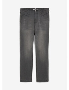 bonprix Strečové džínsy, skinny, stredná výška pásu, farba šedá