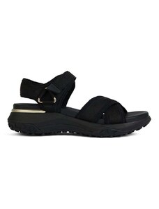 Sandále Geox D SORAPIS + GRIP dámske, čierna farba, na platforme, D45TBA 01511 C9999