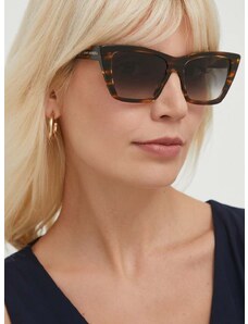 Slnečné okuliare Saint Laurent dámske, hnedá farba, SL 276 MICA