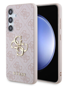 Samsung Galaxy S24 Guess PU 4G Metal Logo Case ružová GUHCS24S4GMGPI