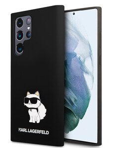 Karl Lagerfeld Liquid Silicone Choupette NFT Case for Samsung Galaxy S24 Ultra schwarz KLHCS24LSNCHBCK
