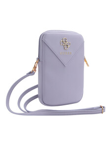 Guess PU Grained 4G Metal Logo Wallet Phone Tasche Zipper violett GUWBZPGSTEGU