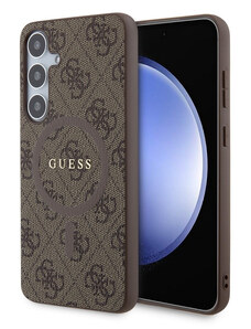 Guess PU Leather 4G Colo Ring MagSafe puzdro pre Samsung Galaxy S24+ hnedá GUHMS24MG4GFRW