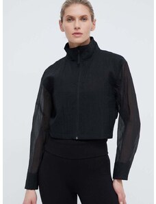 Tréningová bunda Calvin Klein Performance čierna farba, prechodná